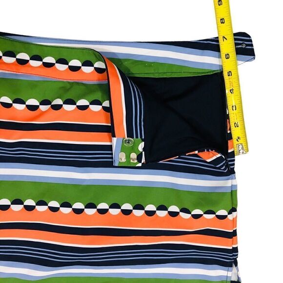 Izod Fun Striped/Circle Print Stretch Golf Tennis Skirt Skort Size 2 - Picture 8 of 10